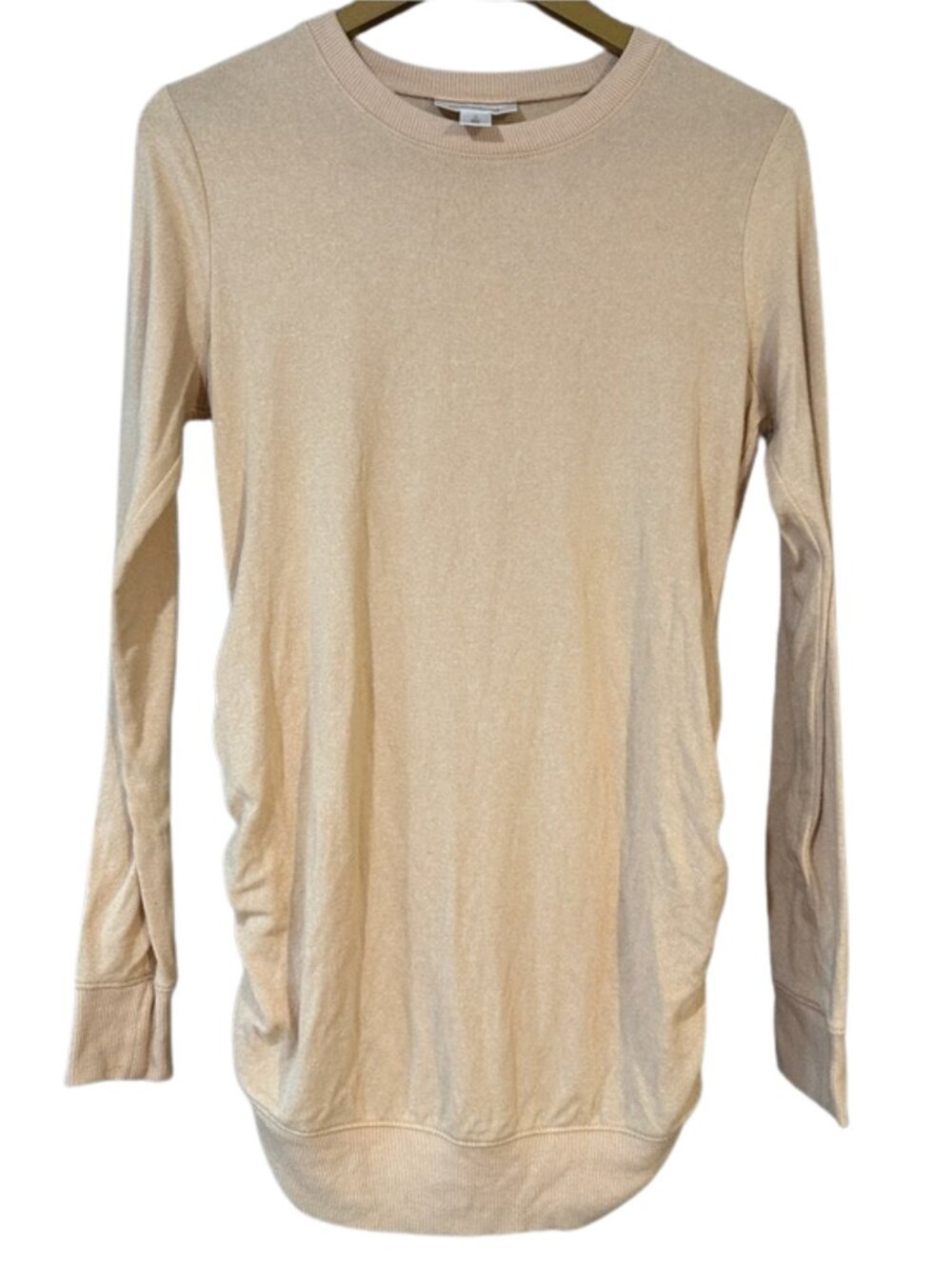 Motherhood Maternity Beige Long Sleeve Sweater Women’s Medium Basic Lightweight